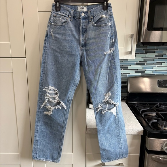 AGOLDE - 90's Mid Rise Loose Fit in Fall Out - Picture 4 of 10